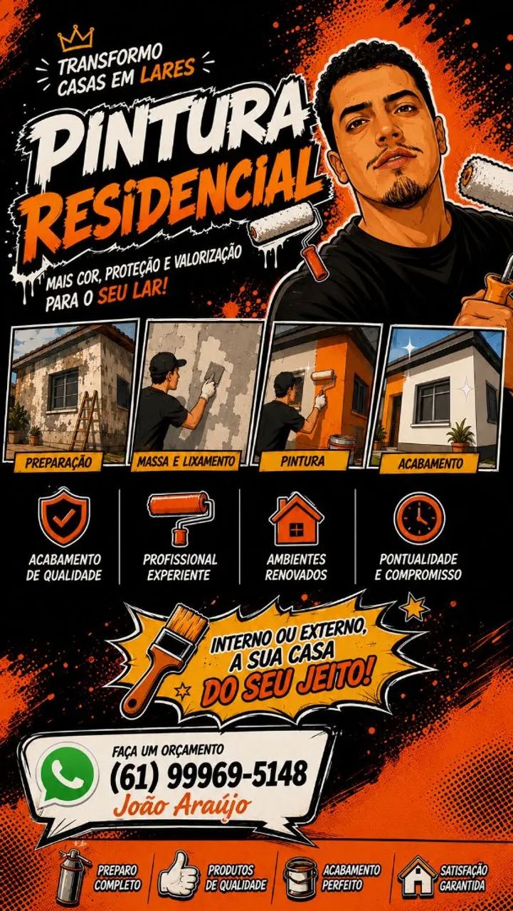? Pintura e Repintura de Casas e Apartamentos - Qualidade com Preço Justo!
