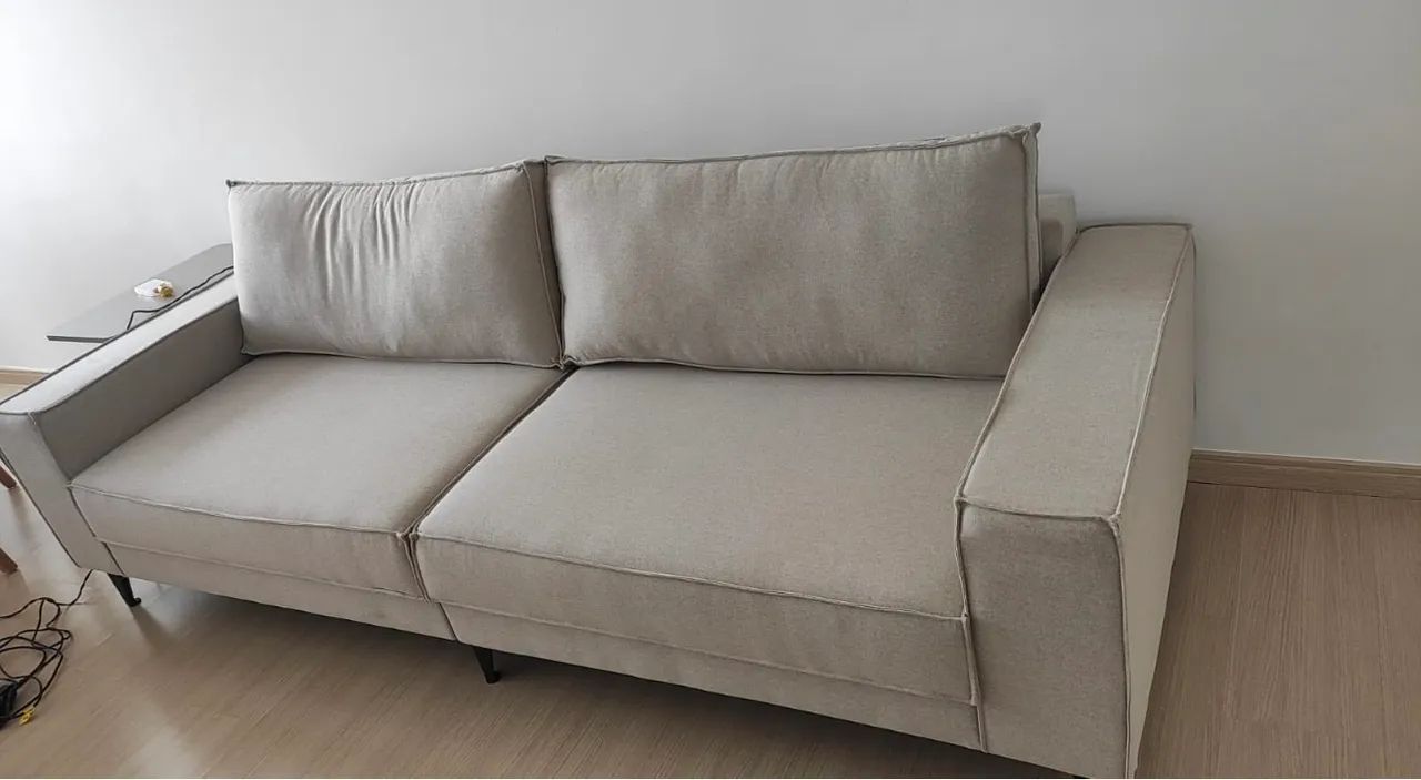 Vendo Sofá de Linho 2,20 m - Excelente Estado - Foto 3