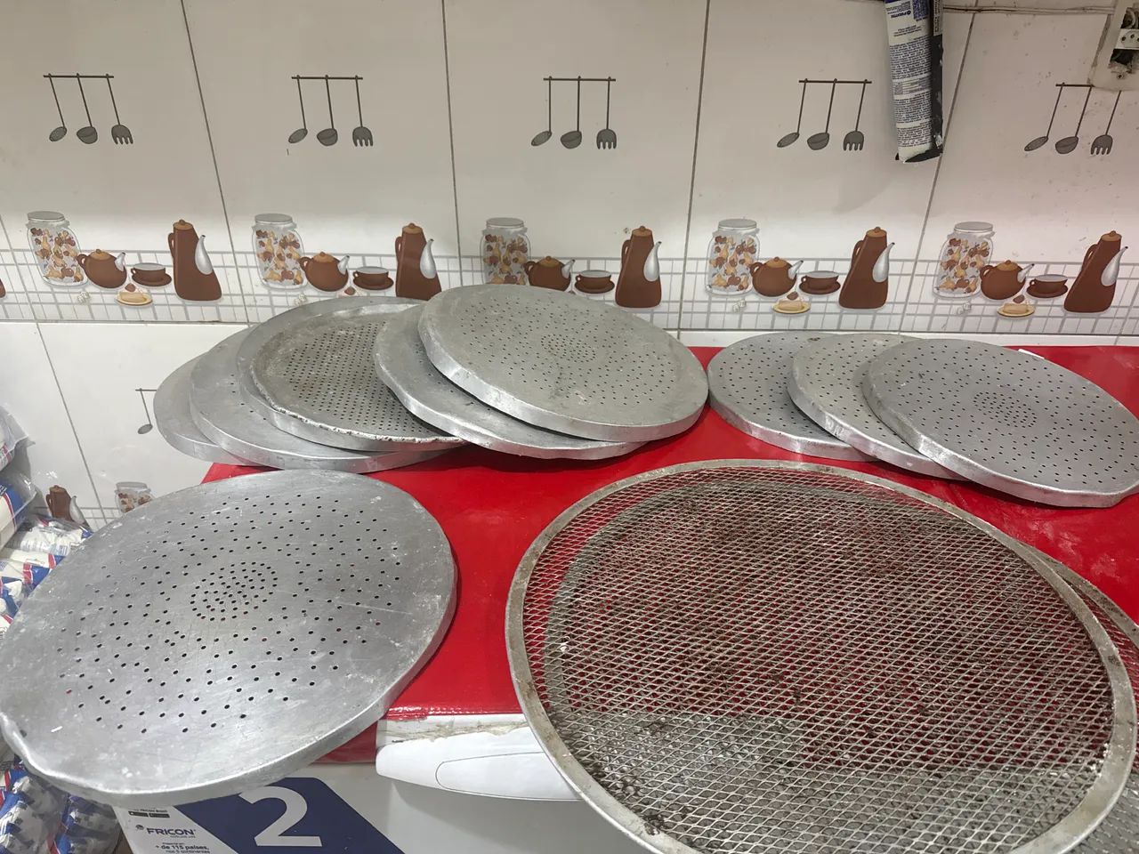 Forma e tela para pizza