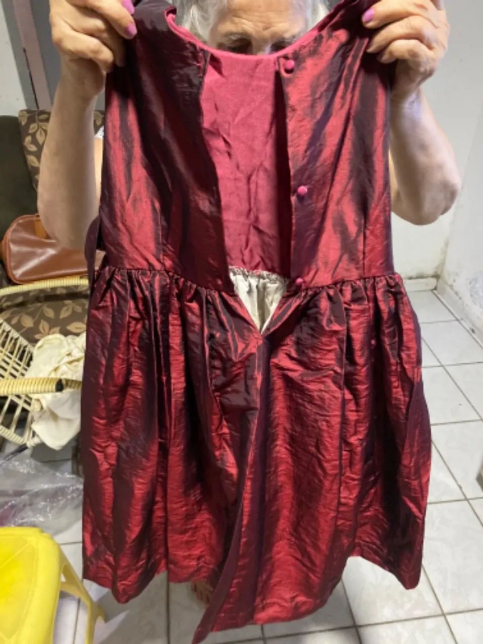 Vestido infantil vermelho - Foto 4