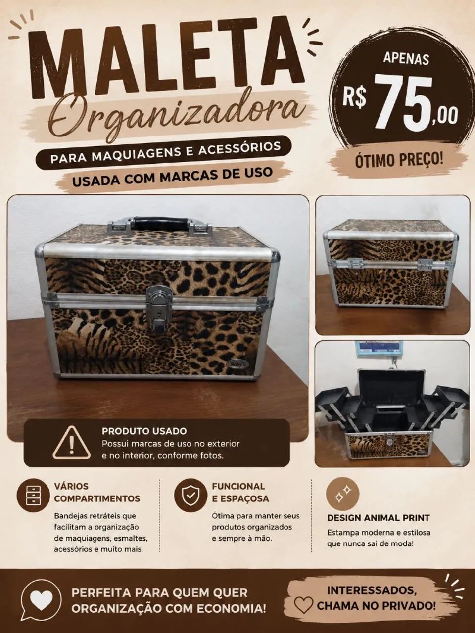 Maleta de maquiagem 