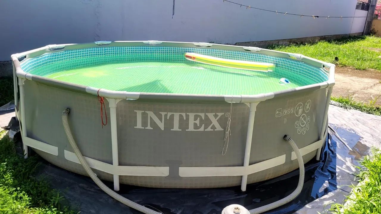 piscina 6500 litros com motor e capa - Foto 2