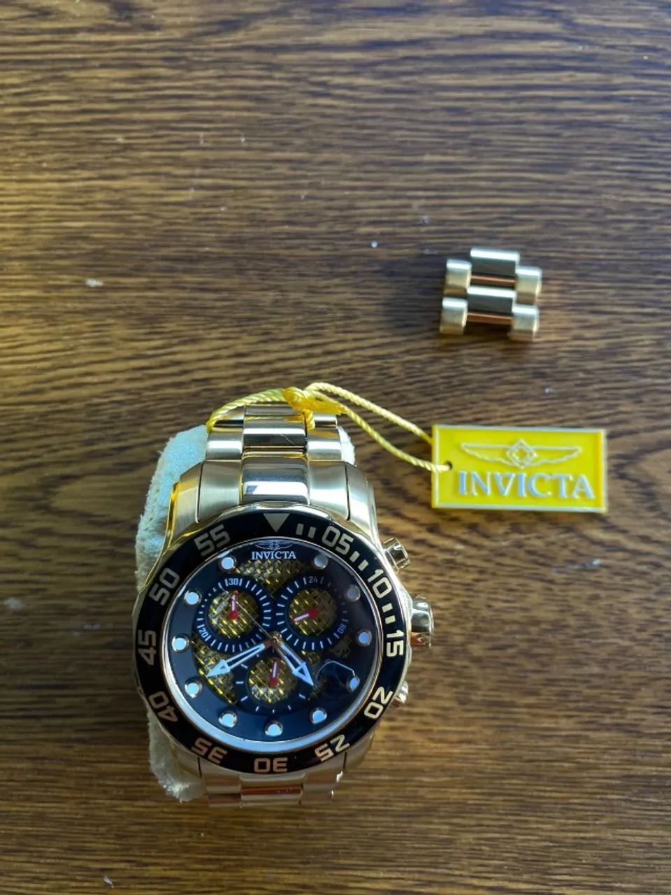Relógio Invicta Pro Diver Cronógrafo Dourado - Completo na Caixa - Foto 4