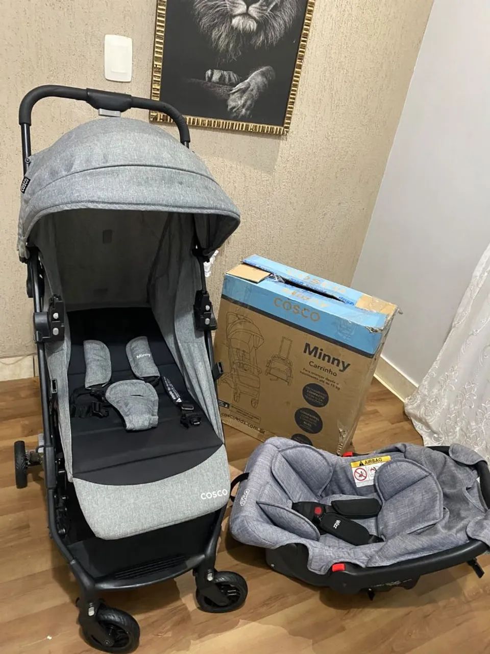 Carrinho vira mala para avião e Bebê conforto  - Foto 4