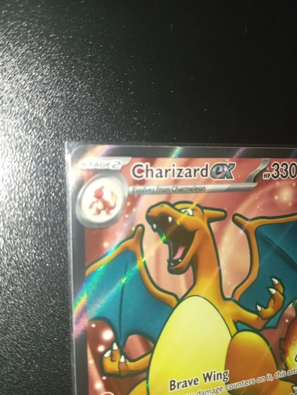 Carta Pokémon Charizard Full Art Coleção 151 INGLÊS NM Perfeito - Foto 2