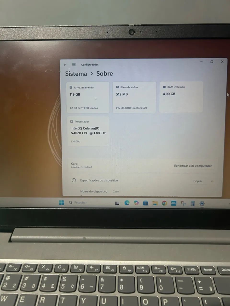 Notebook Lenovo Ideapad 3 - Foto 2