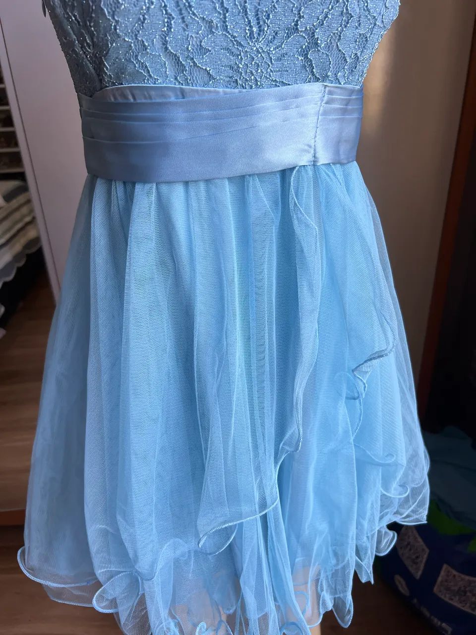 Vestido de festa azul claro  - Foto 3