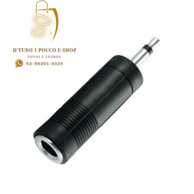 Adaptador conversor plug p10/j10 p/ p2 mono cabo