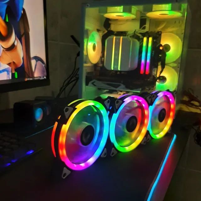 Kit 3 Fans ARGB + Controladora e Controle - Promoção!