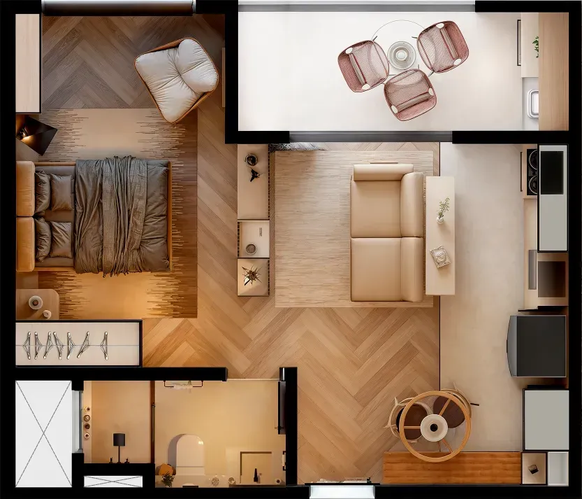 PLANTA 44m²