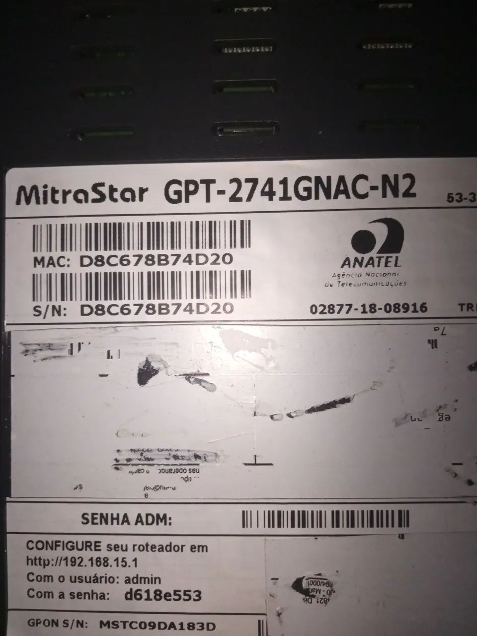 VENDE SE UM ROTEADOR FIBRA DE PROVEDOR 
