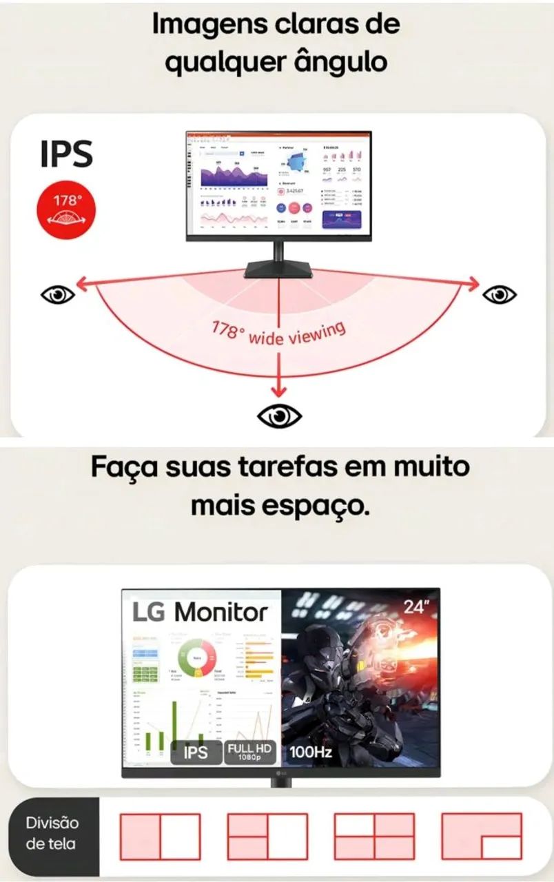 Monitor Gamer 24'' LGSM500B - Foto 3