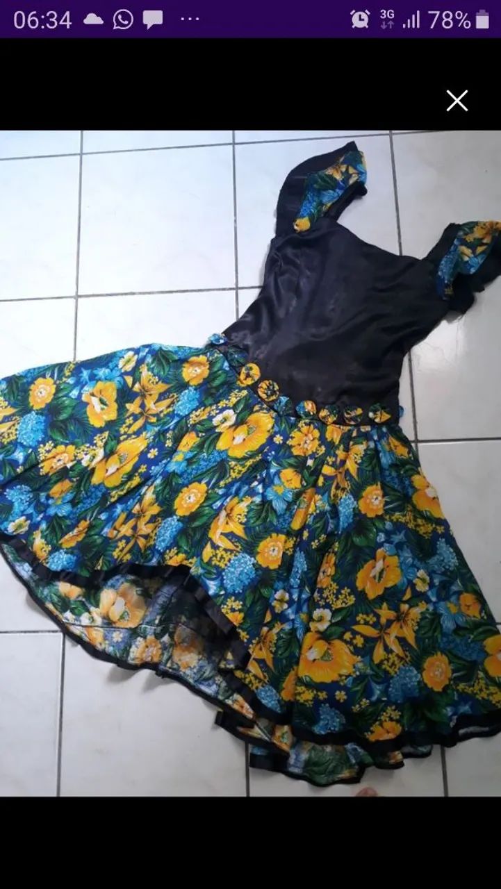 Vestido e Camisa junino(Quadrilha) adulto