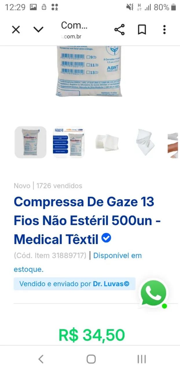 Gases 100% algodão  - Foto 5