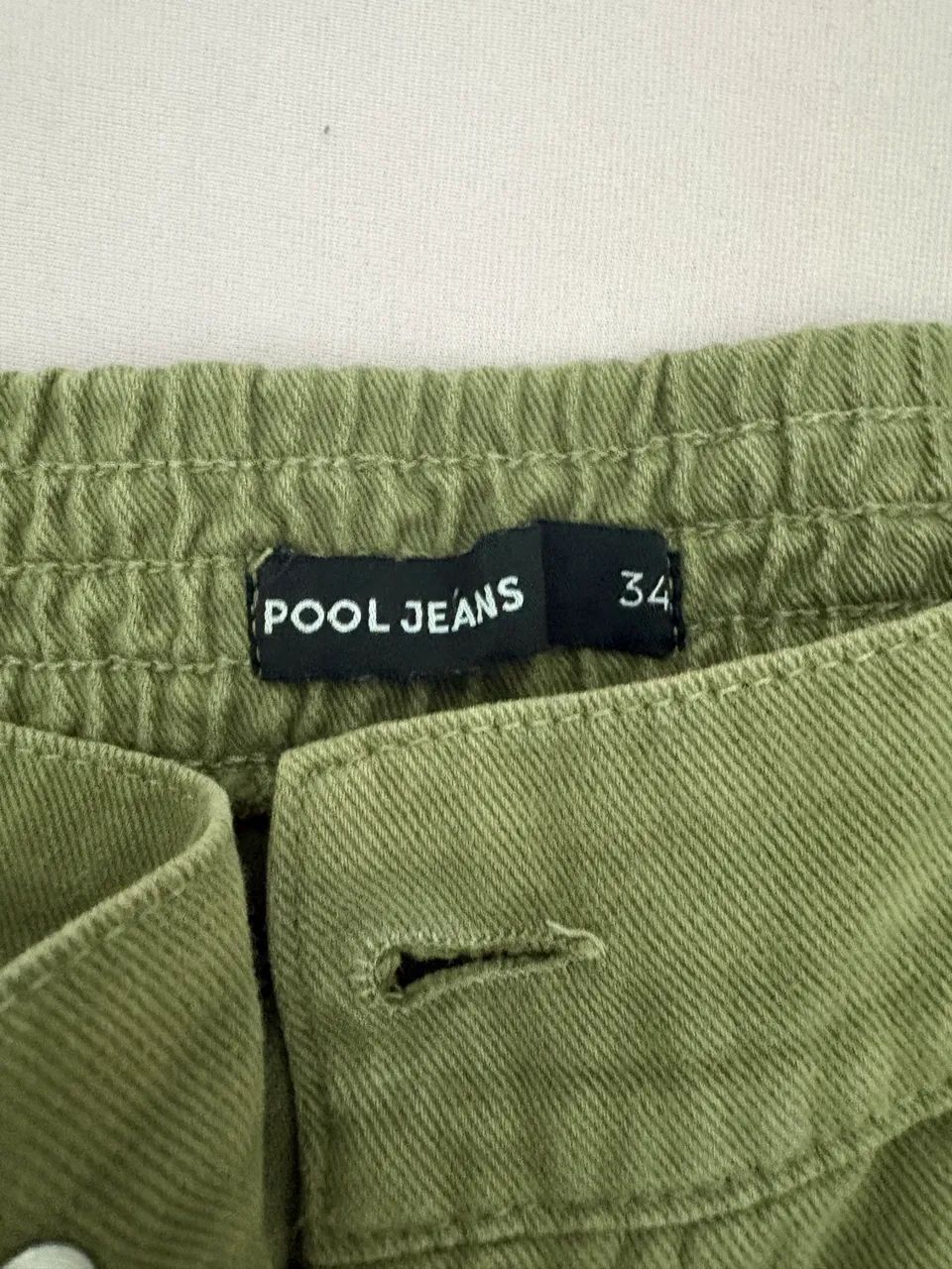 Calça Cargo Jeans Verde Tam.34 - Foto 4