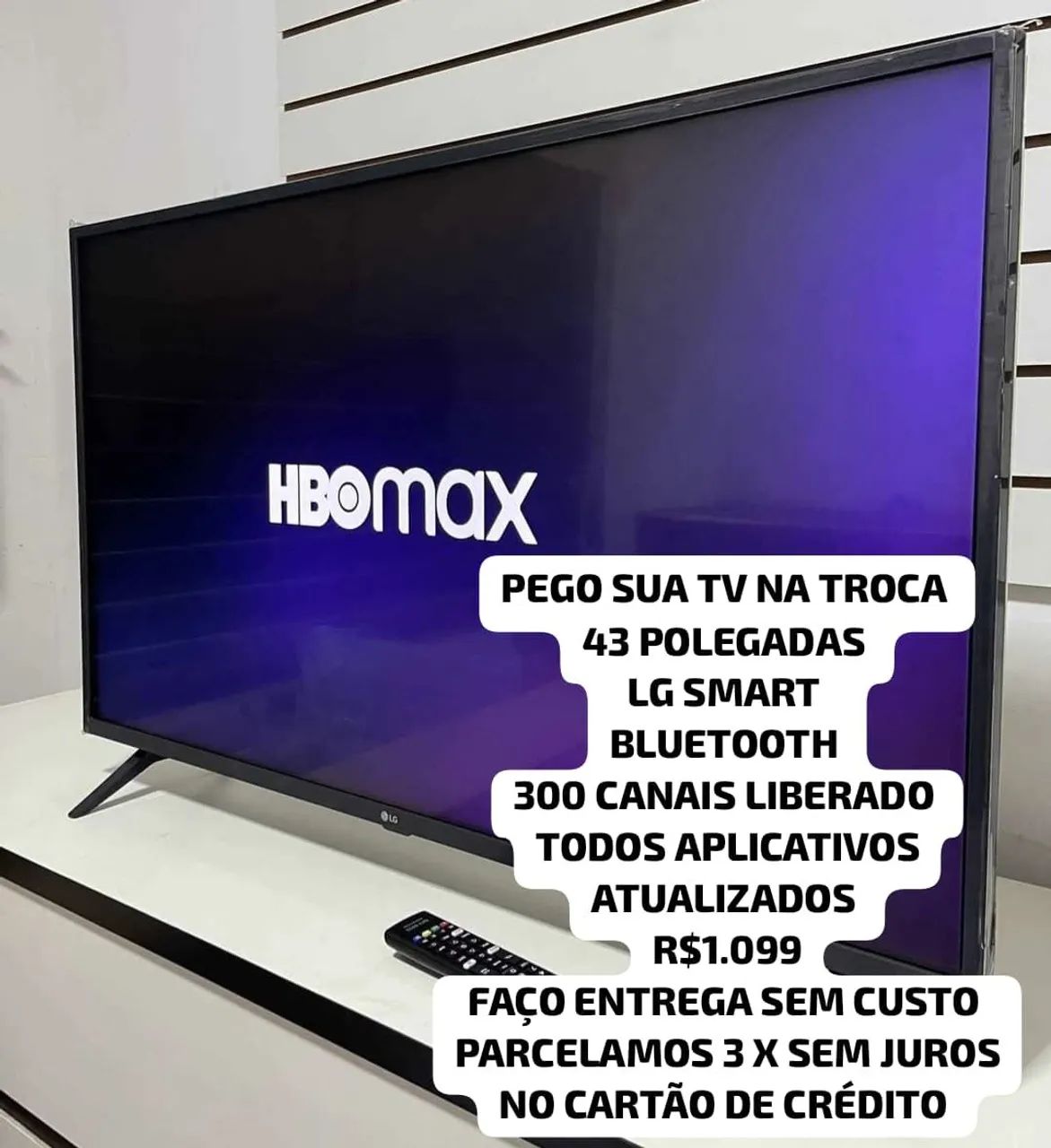 TELEVISÃO 43 POLEGADAS LG SMART BLUETOOTH 600 CANAIS TODOS APLICATIVOS ATUALIZADOS ENTREGA - Foto 2