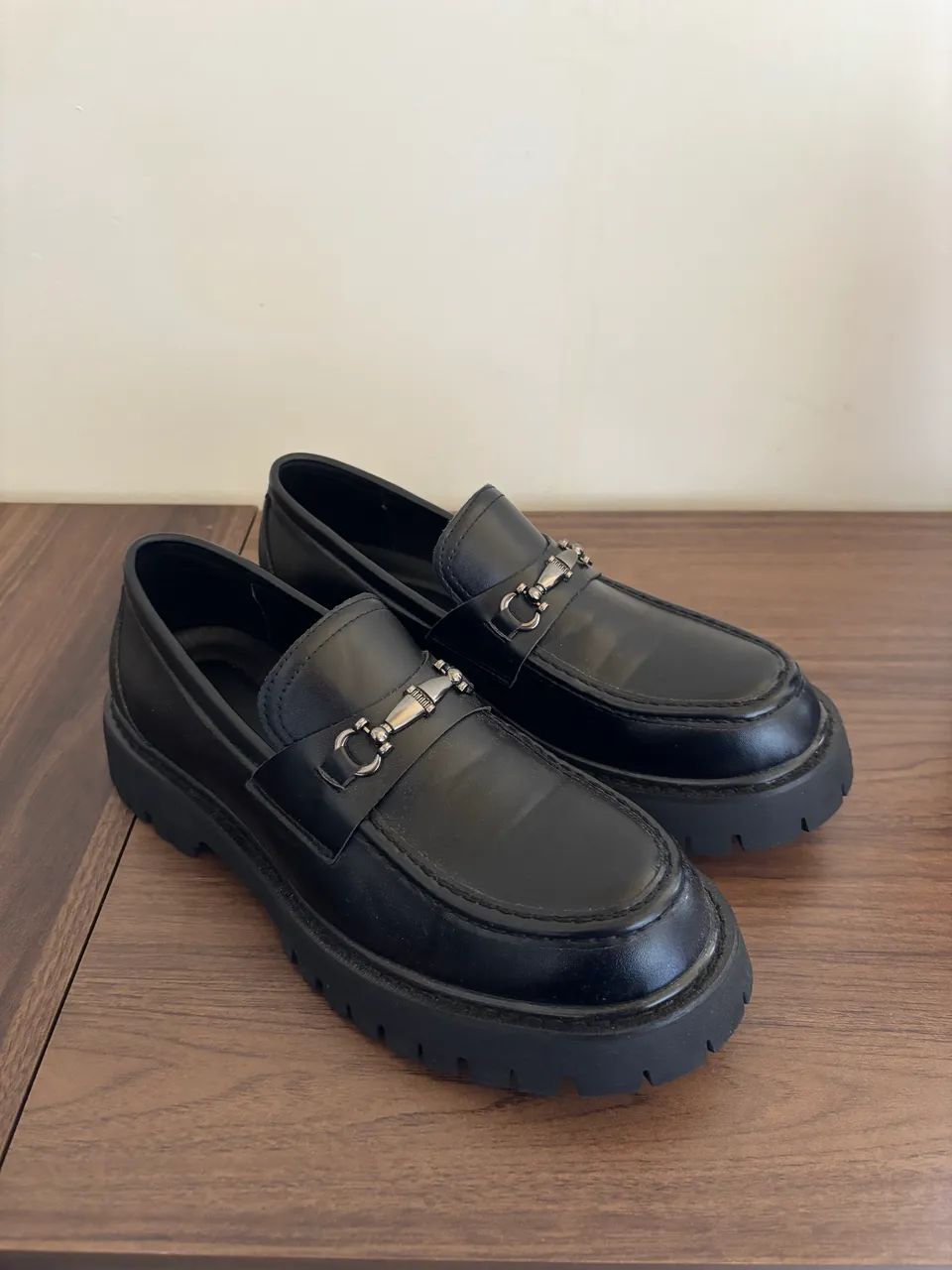 Mocassin Loafer em couro