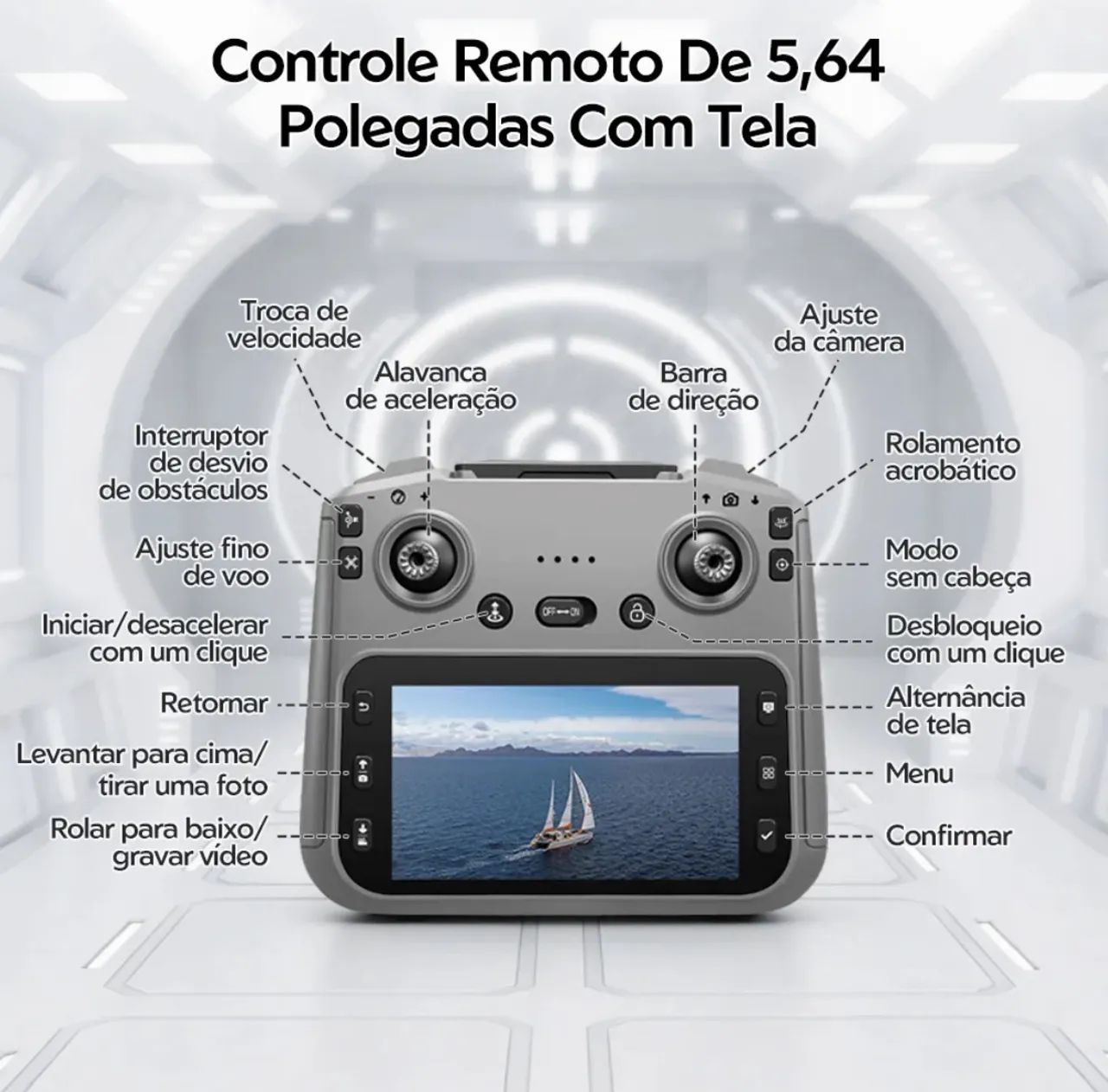 Drone Gt50 2 baterias controle com tela novo  - Foto 5