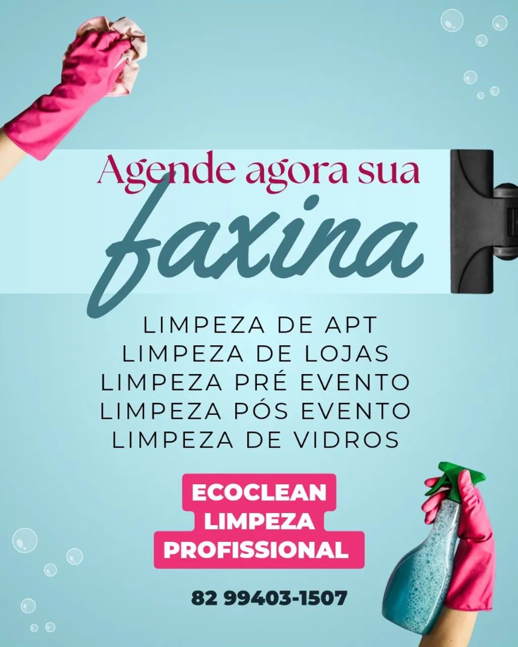 Limpeza com eficiência 