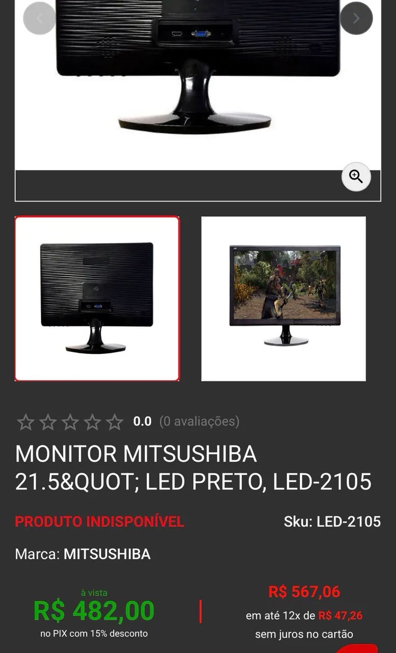 MONITOR MITSUSHIBA LED 21.5? - Foto 4