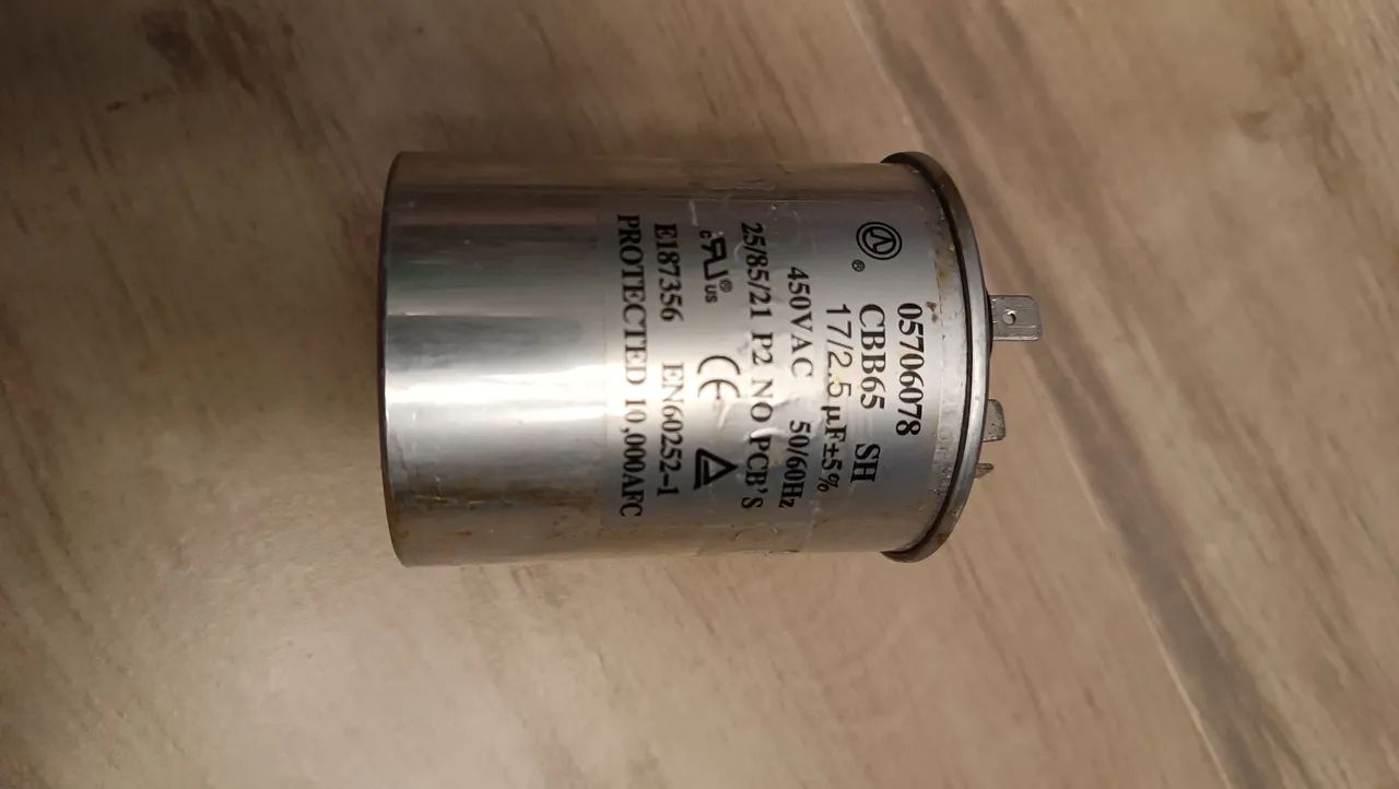 Capacitor ar condicionado duplo 17+2,5uF 450V