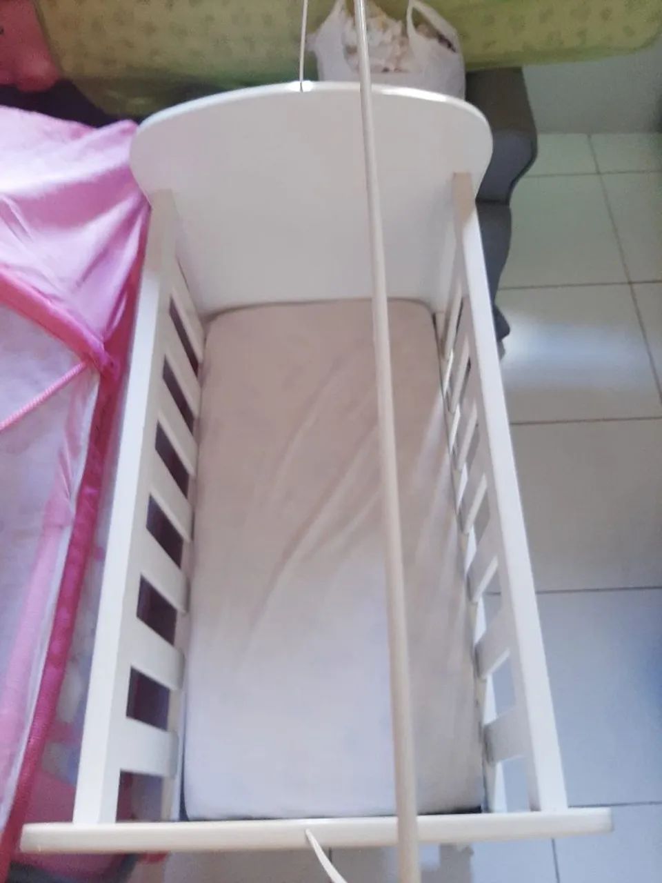 Mine Berço Branco com colchão  - Foto 3