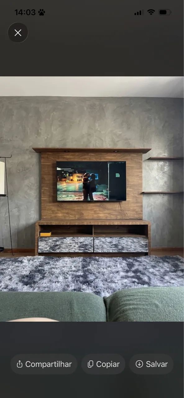 Rack com painel para tv até 100 polegadas 