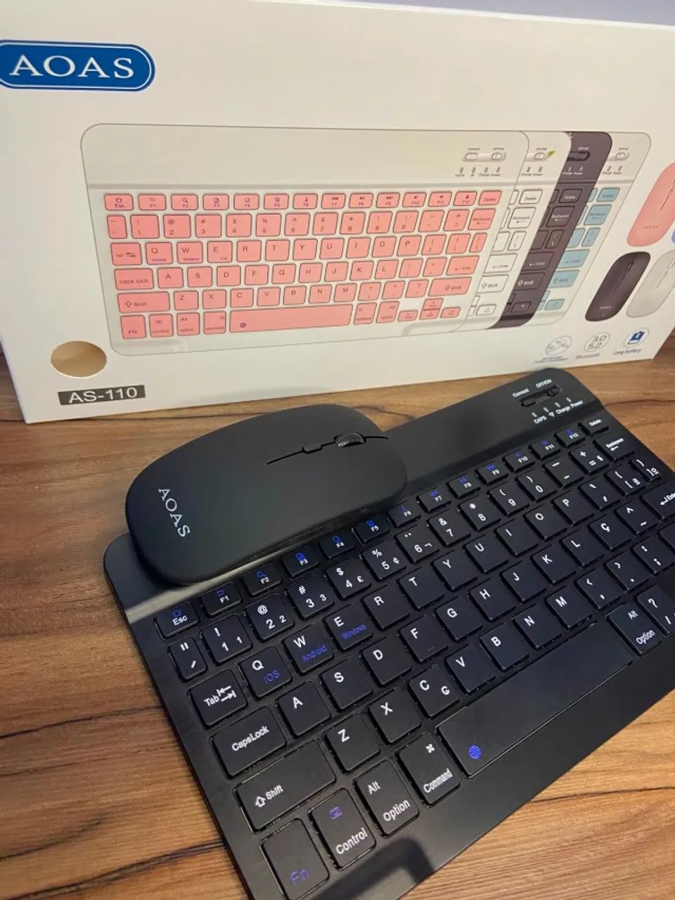 Kit Teclado e Mouse Bluetooth AOAS AS-110 - Foto 4
