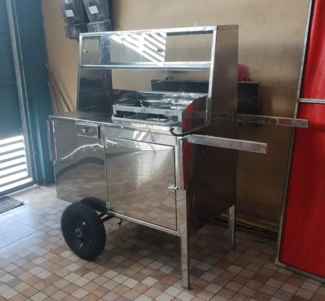 Carrinho de Tapioca em Inox Com Cobertura - NOVO - Foto 3
