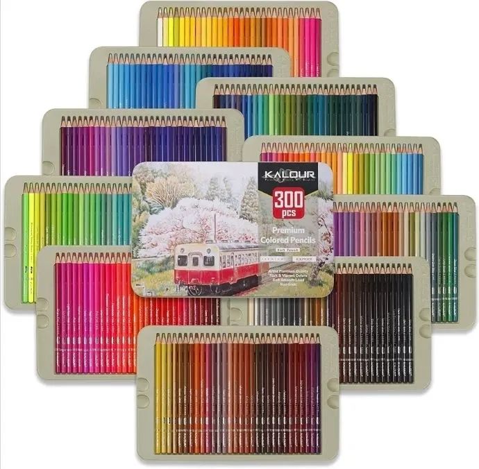 LAPIS DE COR 300 CORES KALOUR PROFISSIONAL