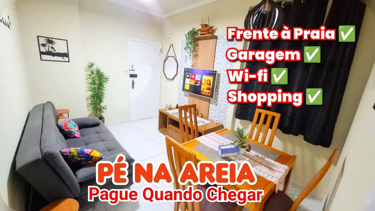 Apto Pé na Areia Litoral C/ Garagem 