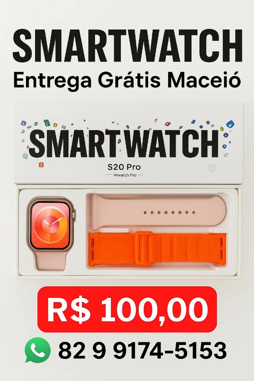 Smartwatch S2 Ultra com pulseira extra 