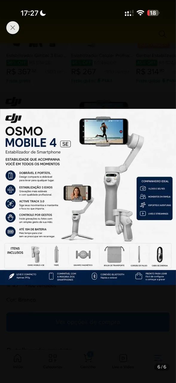 Gimbal DJI SE MÓBILE 4 - Foto 3