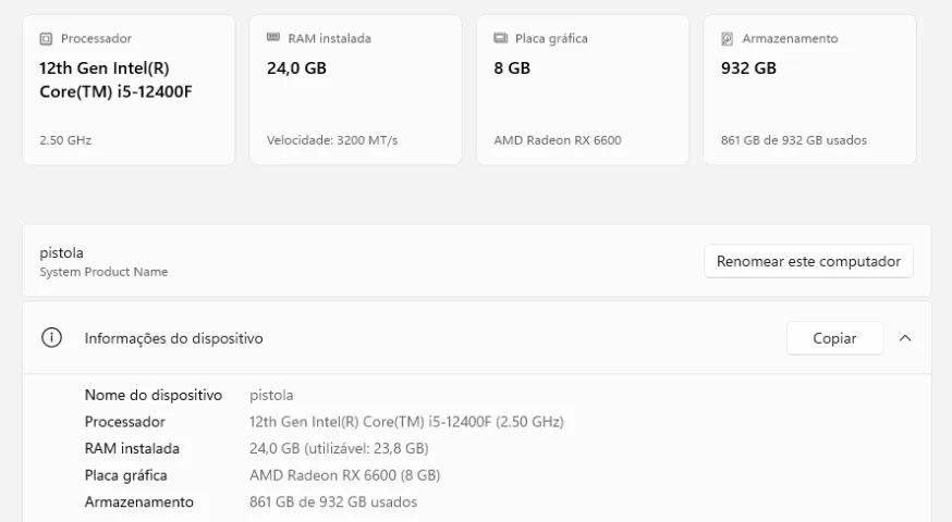 PC i5 12th 24GB RAM GPU RX 6600 - Foto 4