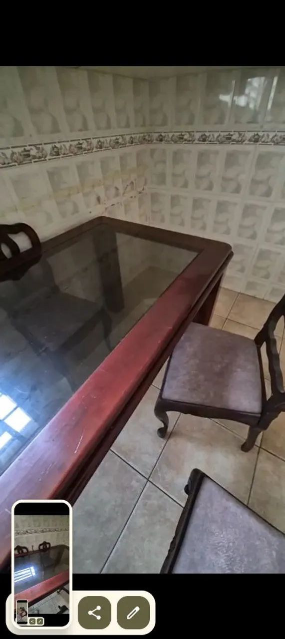 Mesa madeira  lei c 4 cadeiras65204505160835120