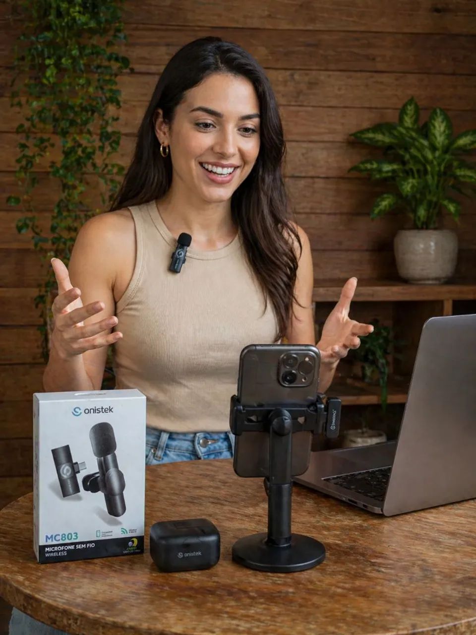 Microfone sem fio Onistek Mc 803