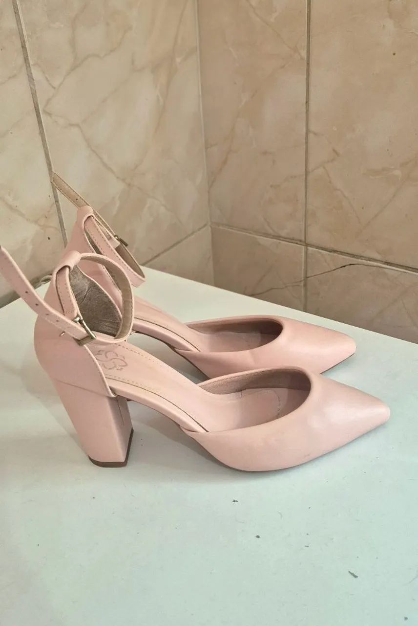 Sapato Scarpin Nude Rosê - Foto 3