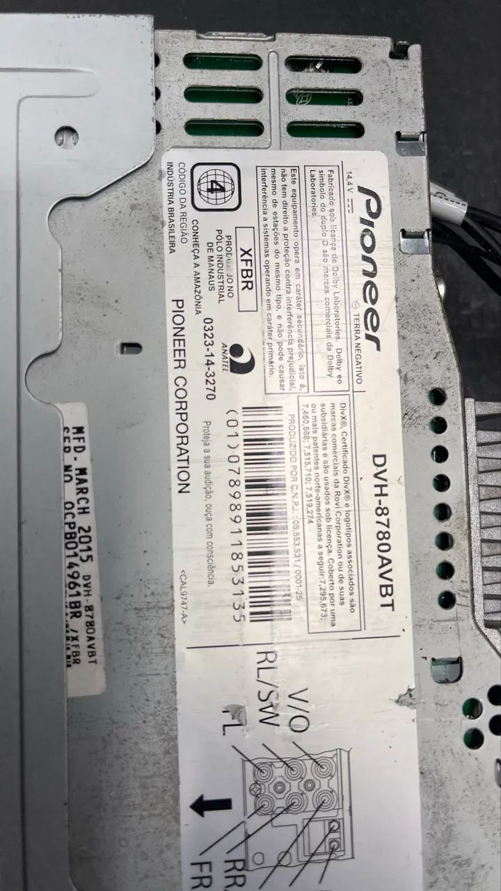 Pioneer DVH 8780avbt - Foto 5
