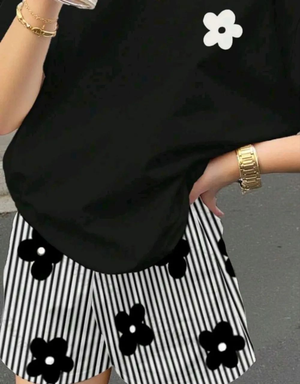CONJUNTO FEMININO FLOWER PRETO - Foto 3