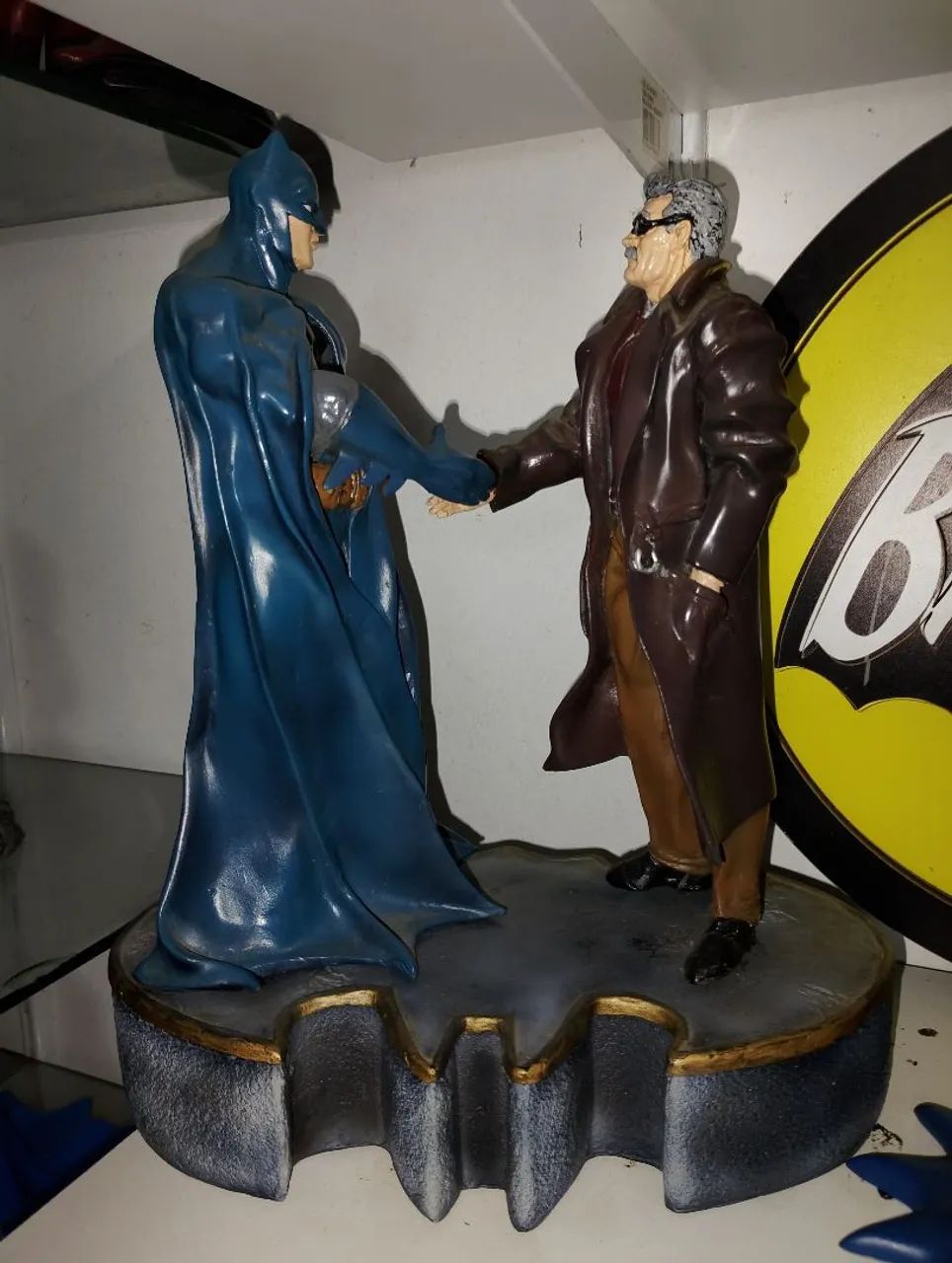 Estátua Batman e Gordon em resina maciça