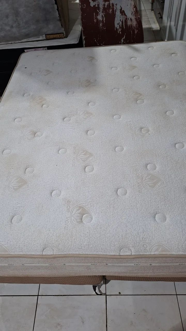 Cama box Queen size colchão herval molas ensacadas bambu  - Foto 4