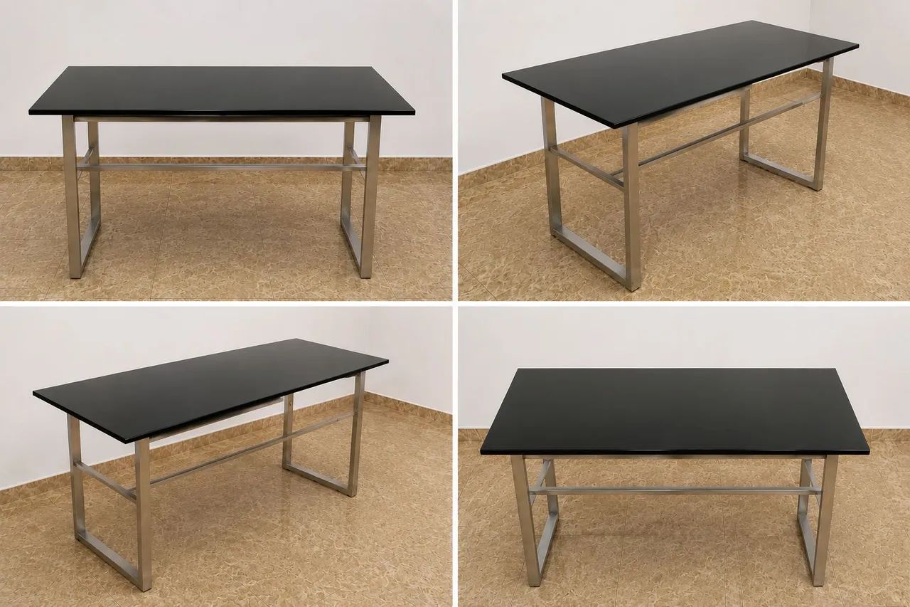 Mesa tampo de vidro