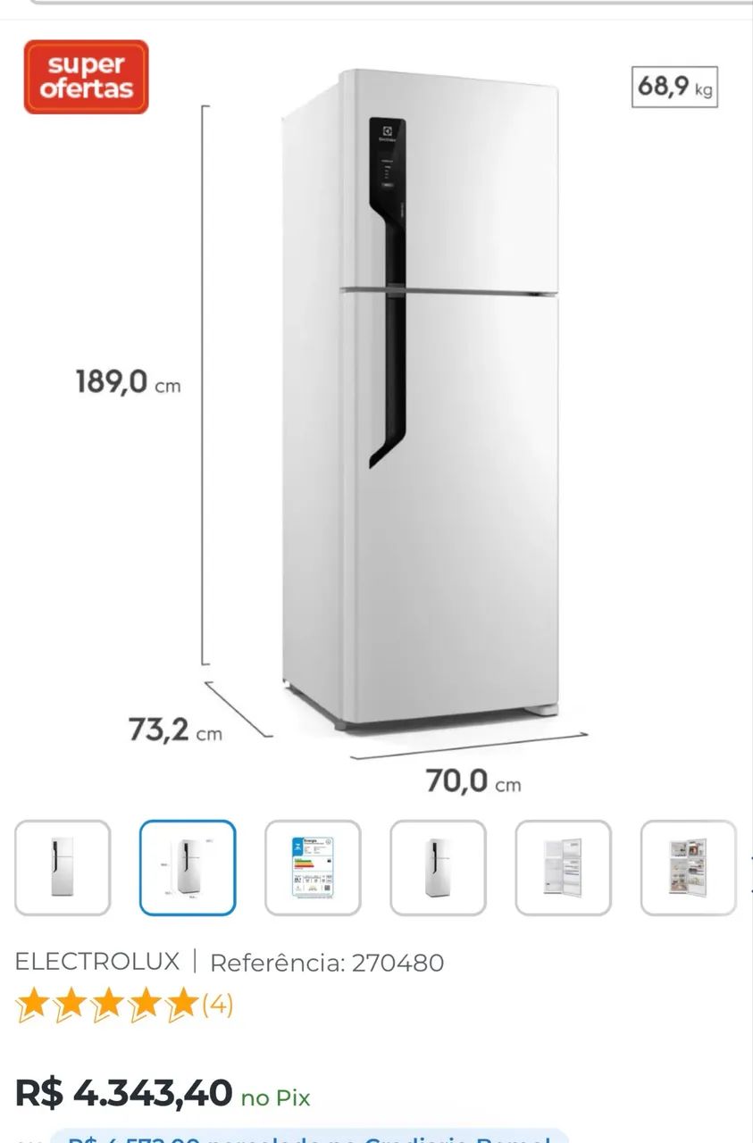 VENDO GELADEIRA ELECTROLUX NOVA - Foto 2