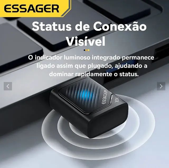 Adaptador Essager Bluetooth 5.4 Computador 5 Dispositivos - Foto 5