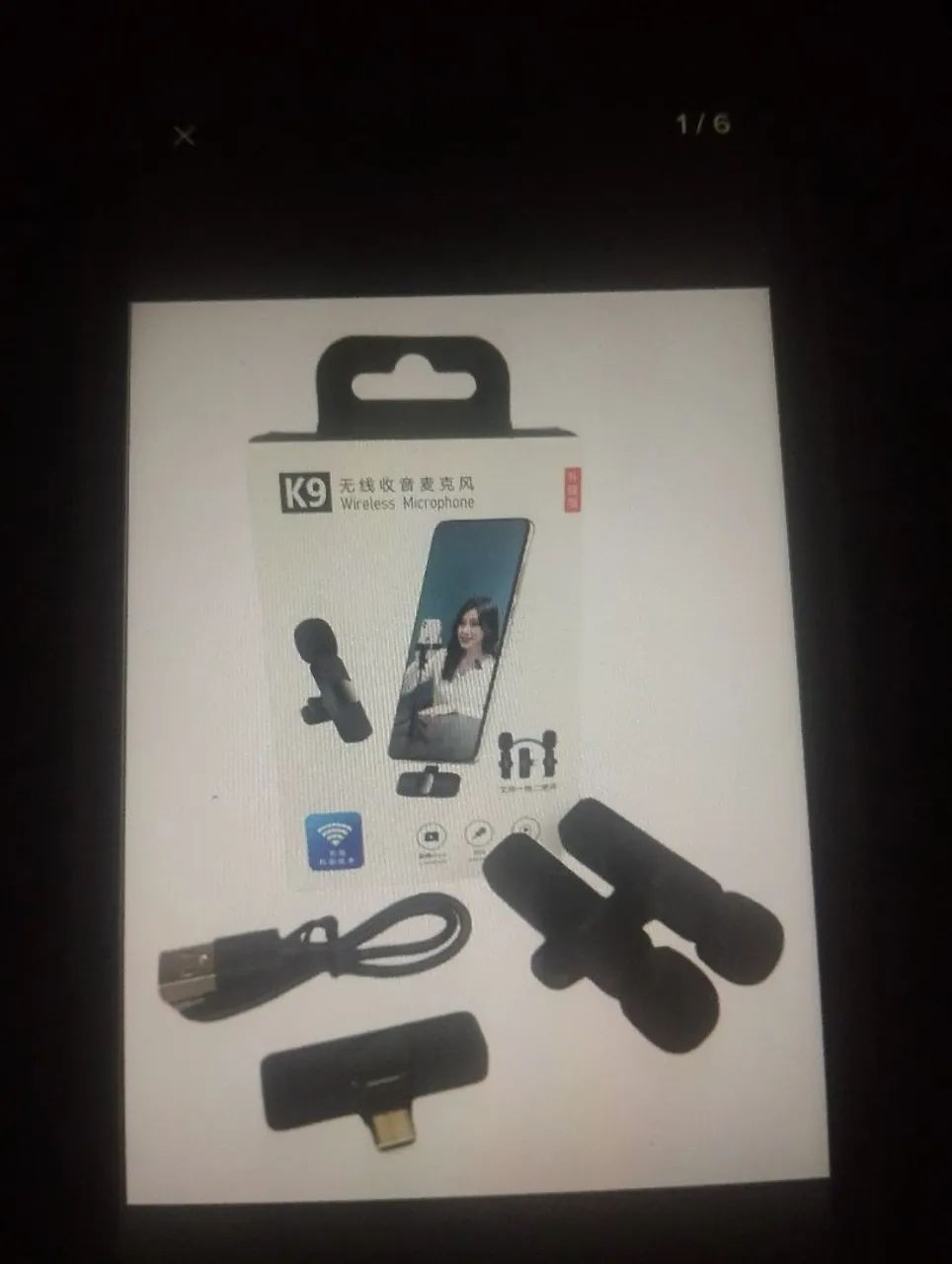 Microfone de lapela k9