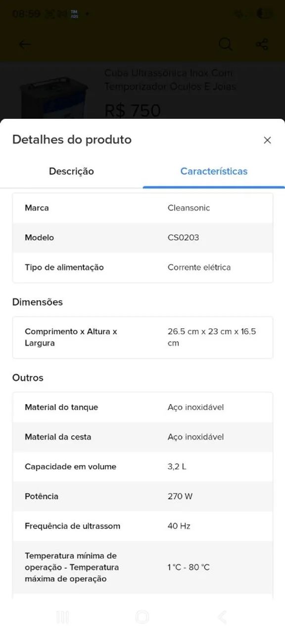 Cuba limpesa ultra sonica digital 3 litros  - Foto 3
