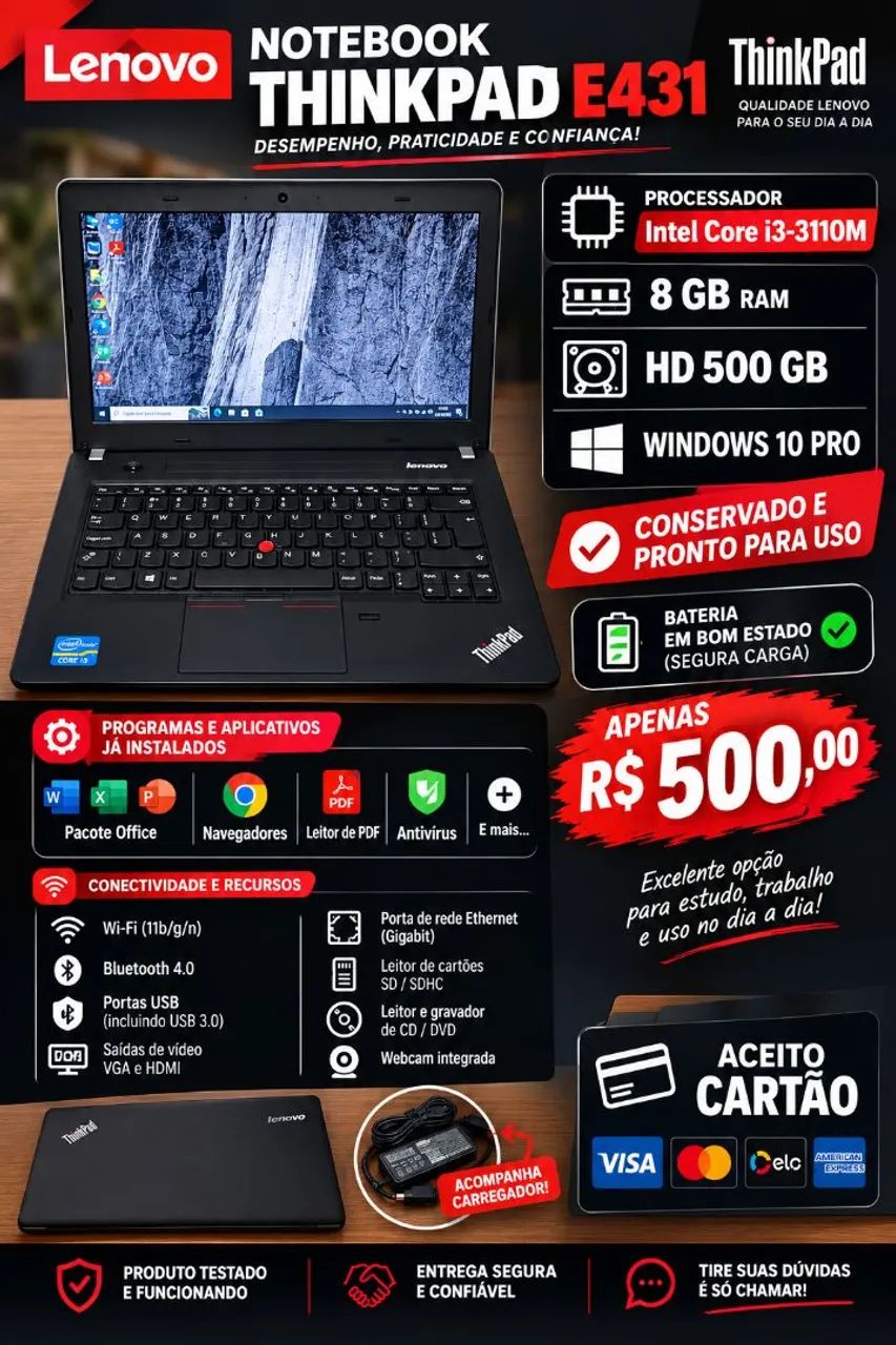 Notebook Lenovo E431 - Core i3