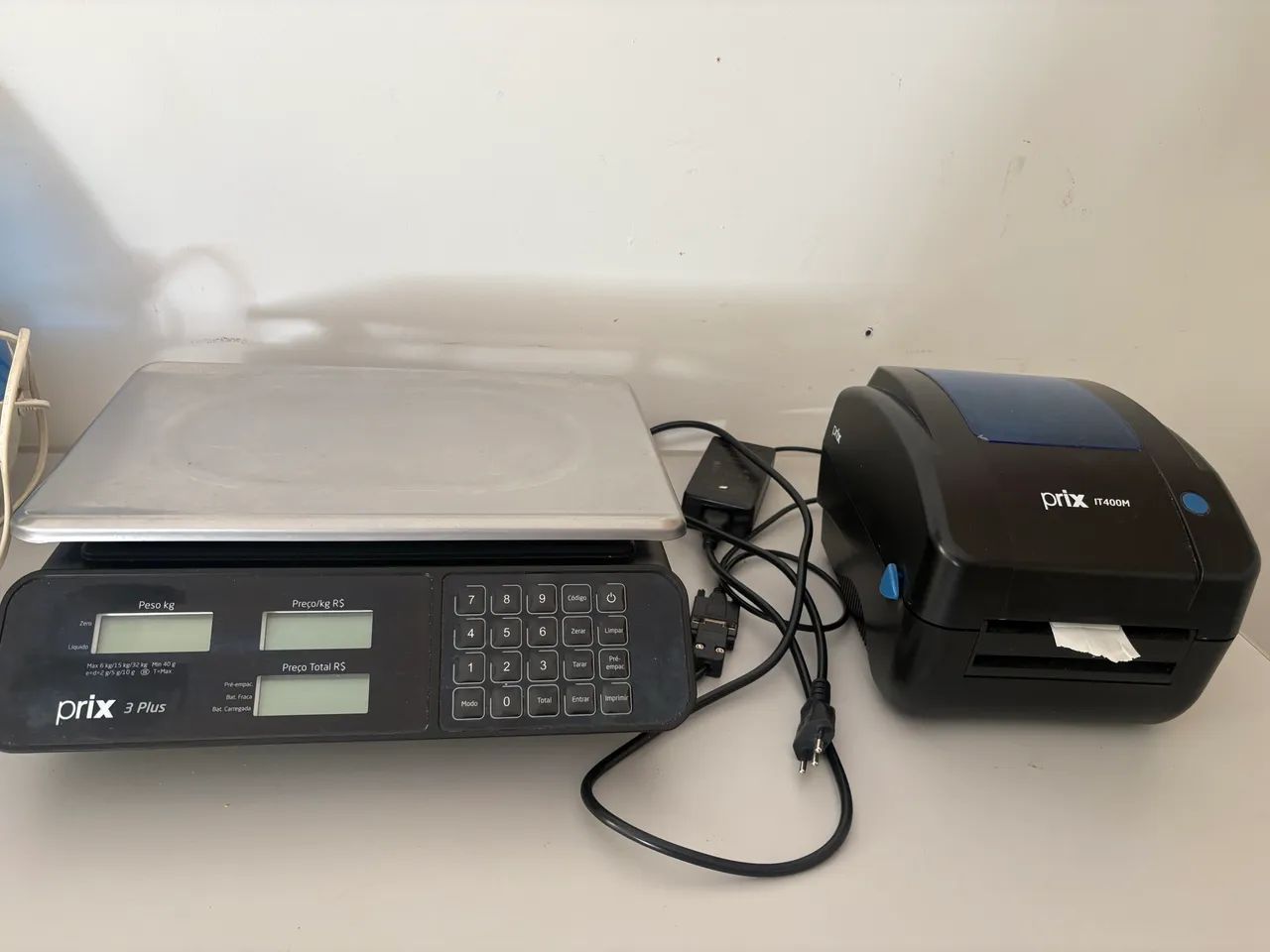 Balança prix3, impressora IT400 e kit RS232