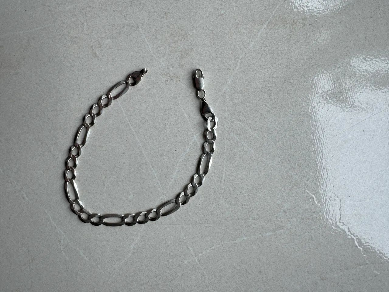 Cordão e Pulseira de Prata - Foto 4