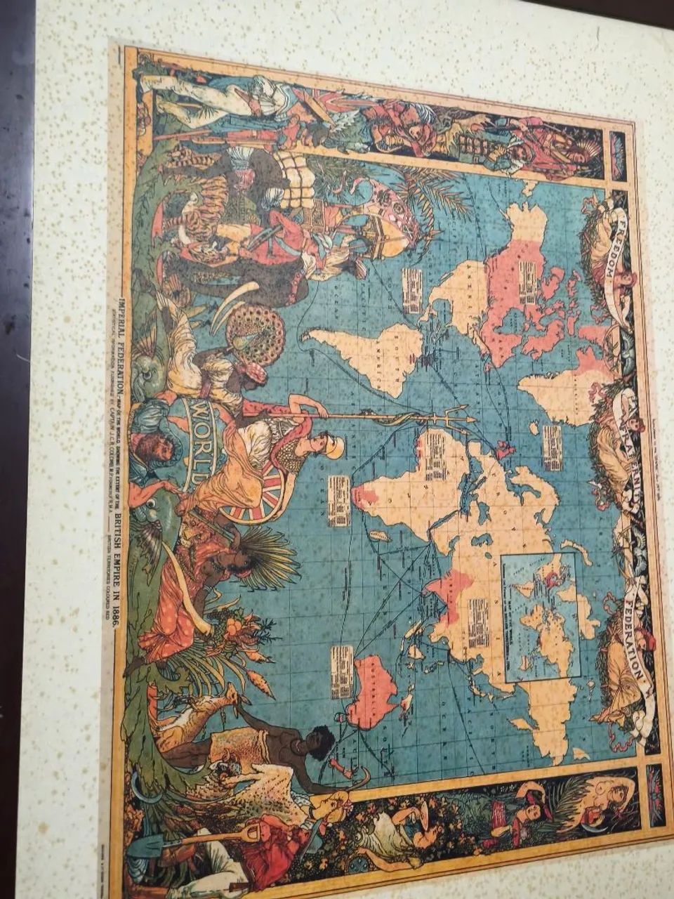 Quadro antigo Império Britânico 188 6 - Foto 3